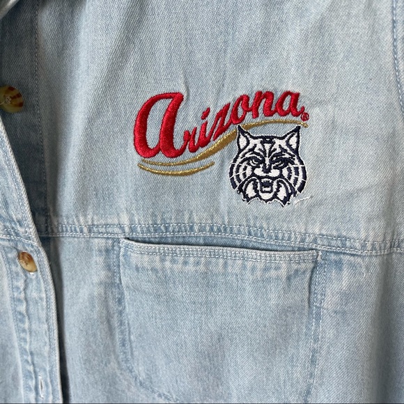 VINTAGE University of Arizona Denim Shirt - Picture 2 of 3